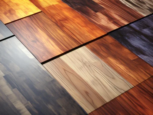 different colours and textures of wood flooring